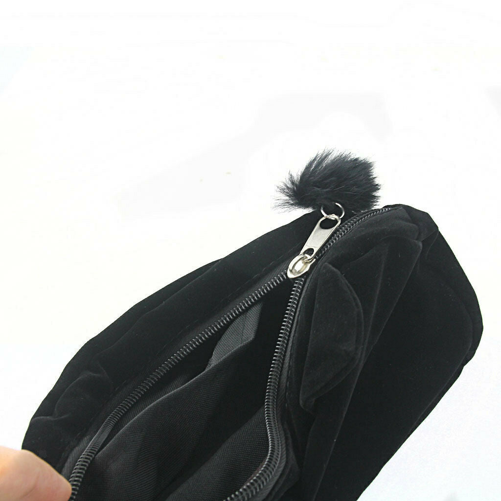 Cute Cat Storage Bag Cosmetic Makeup Toiletry Pouch Travel Bag black