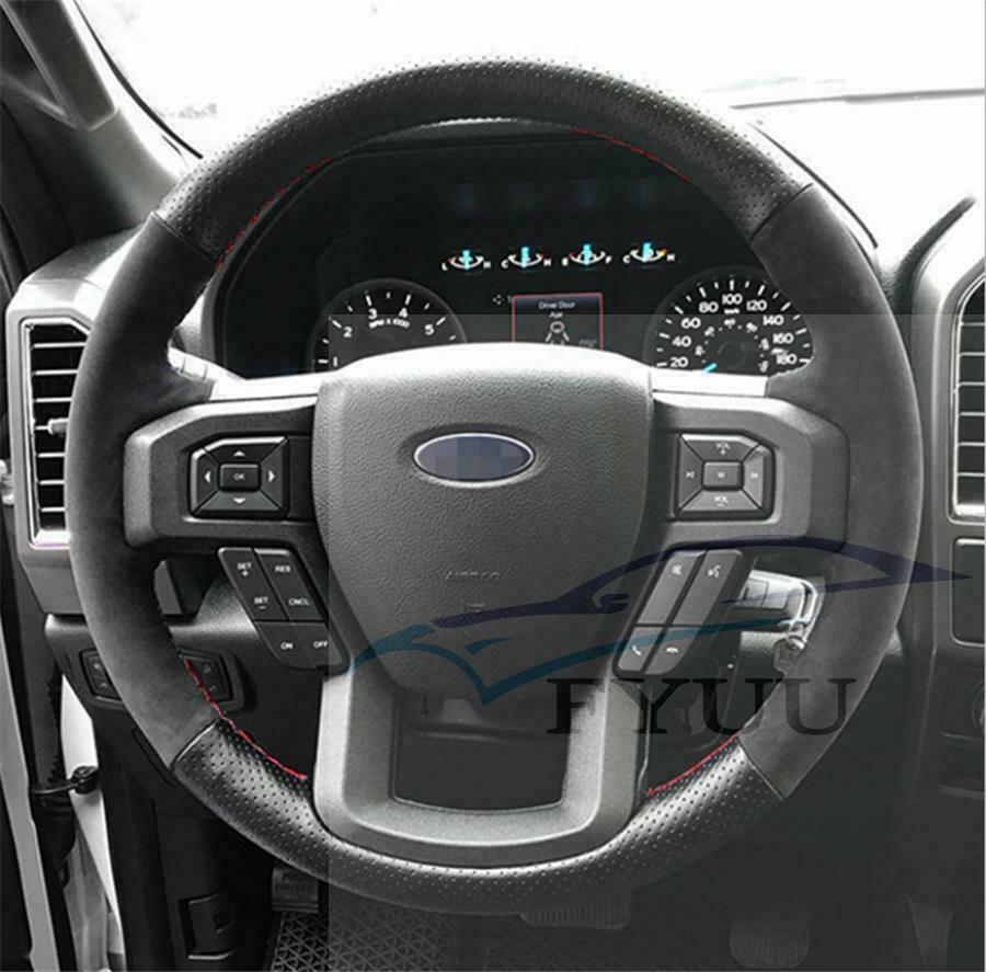 Car Steering Wheel Cover For Ford F-150 2015 2016 2017 King Ranch Lariat Leather