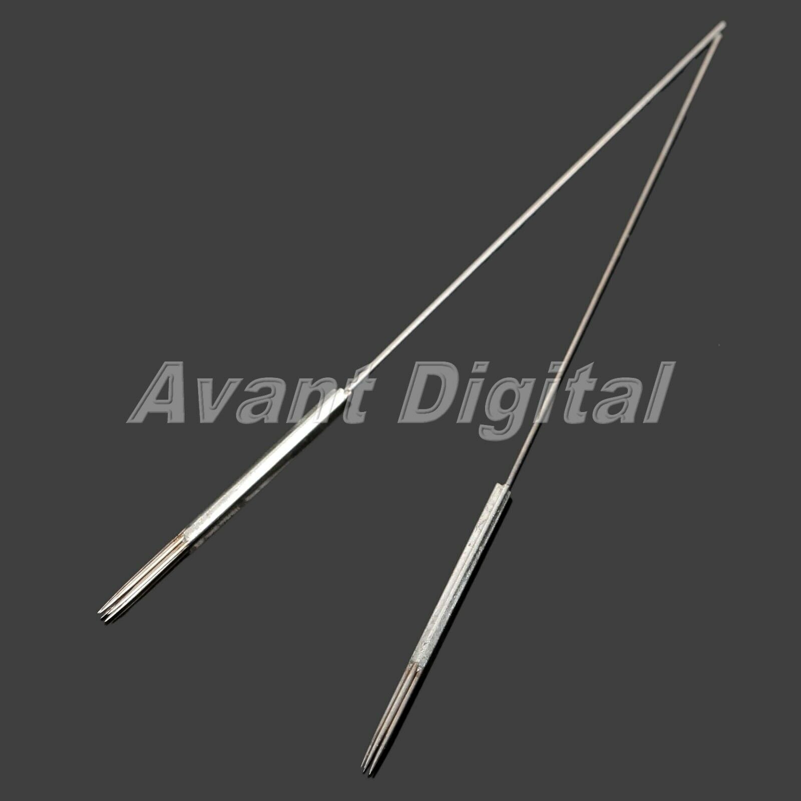 50x Disposable Permanent 5R Eyebrow Tattoo Microblading Needles Stainless Steel