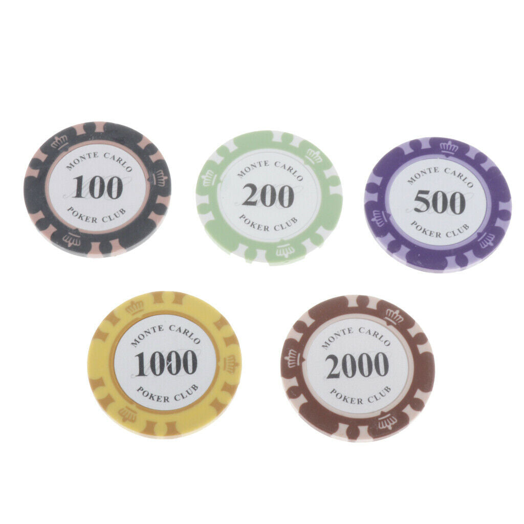 Poker Chips Set w/ Box Casino Supply Token Hilarious Games Accessory E