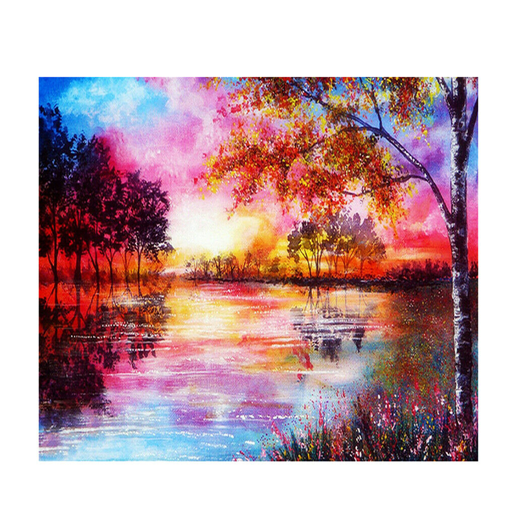 DIY Full Drill Diamond Painting Cross Stitch Kit Landscape Picture Sunrise 4