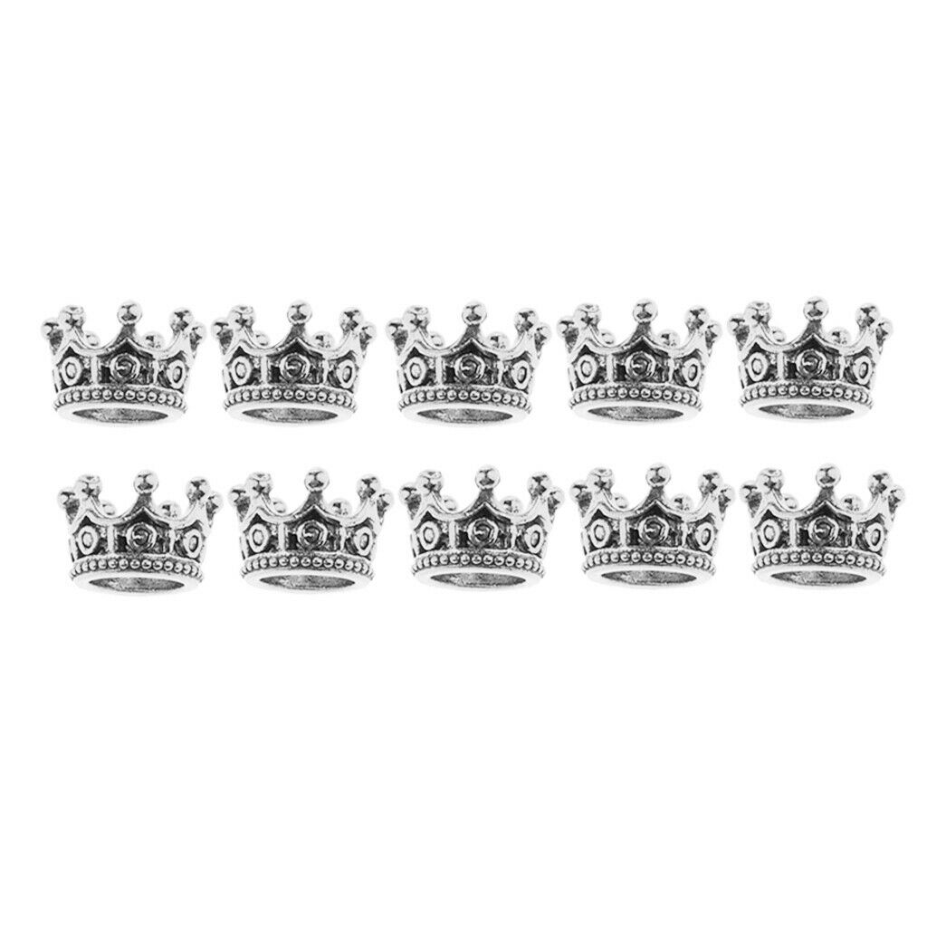 10 pieces Mini Crown Charms Beads for making jewelry accessories, 6 x 11 mm