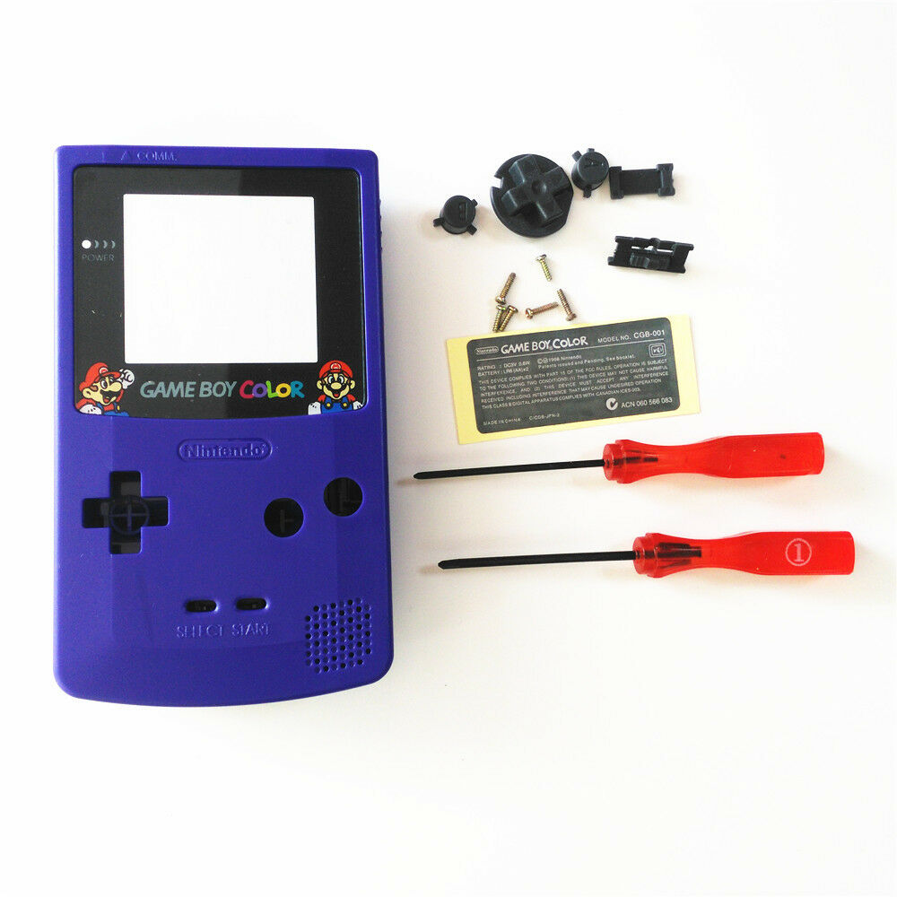 Navy blue Housing Shell Buttons Mod for Nintendo Game Boy Color GBC