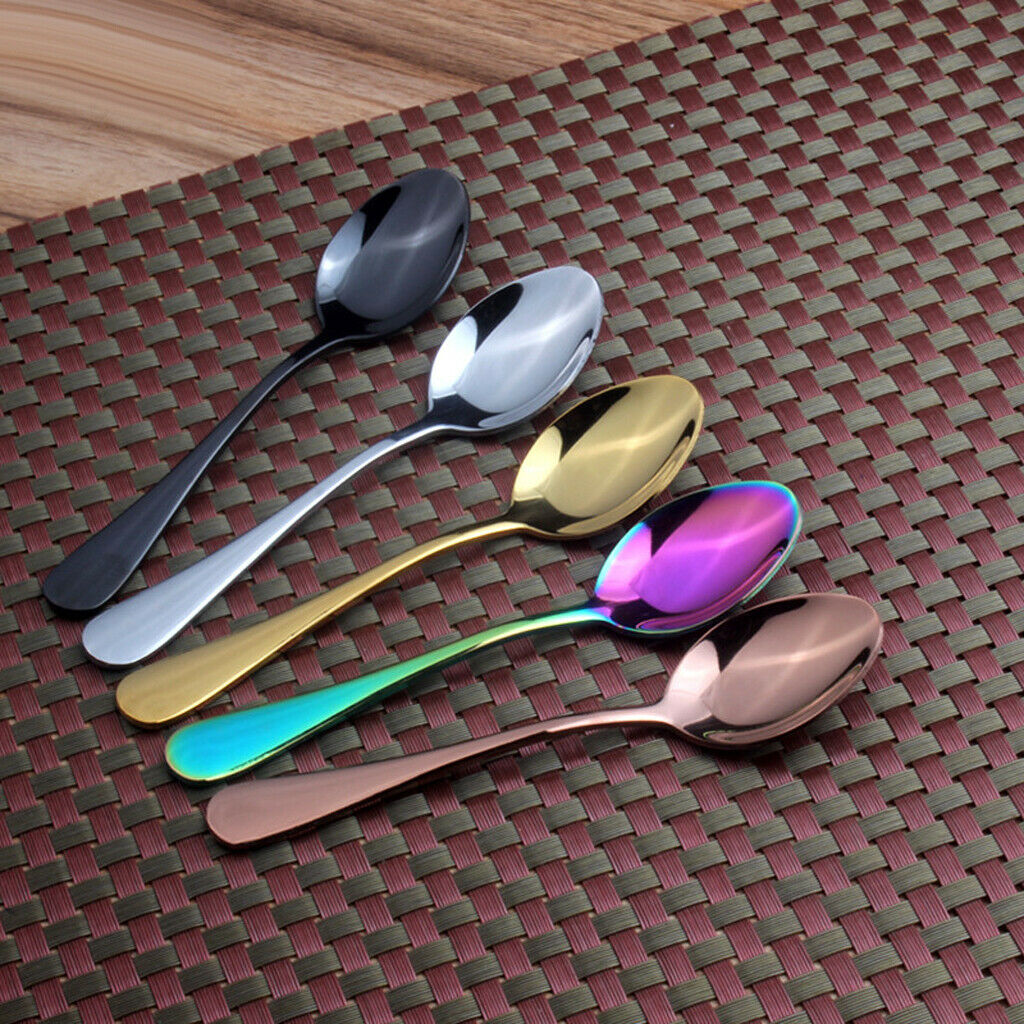 4pcs Stainless Steel Cutlery Table Dinner Soup Tea Spoons Tableware