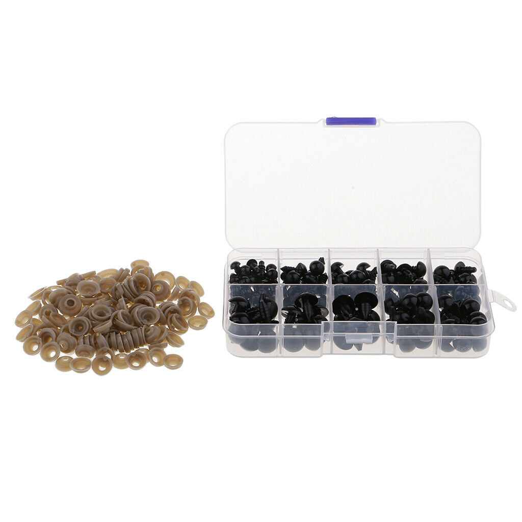 142 pieces of plastic safety eyes and safety noses with