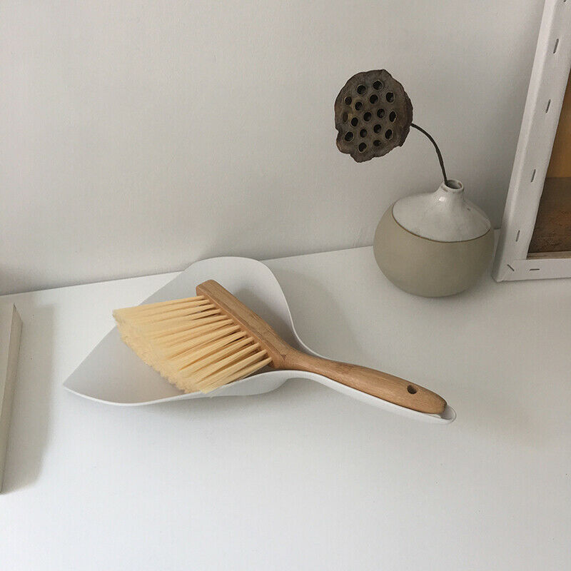 Desktop cleaning kit mini bamboo dustpan combo set household garbage shovel