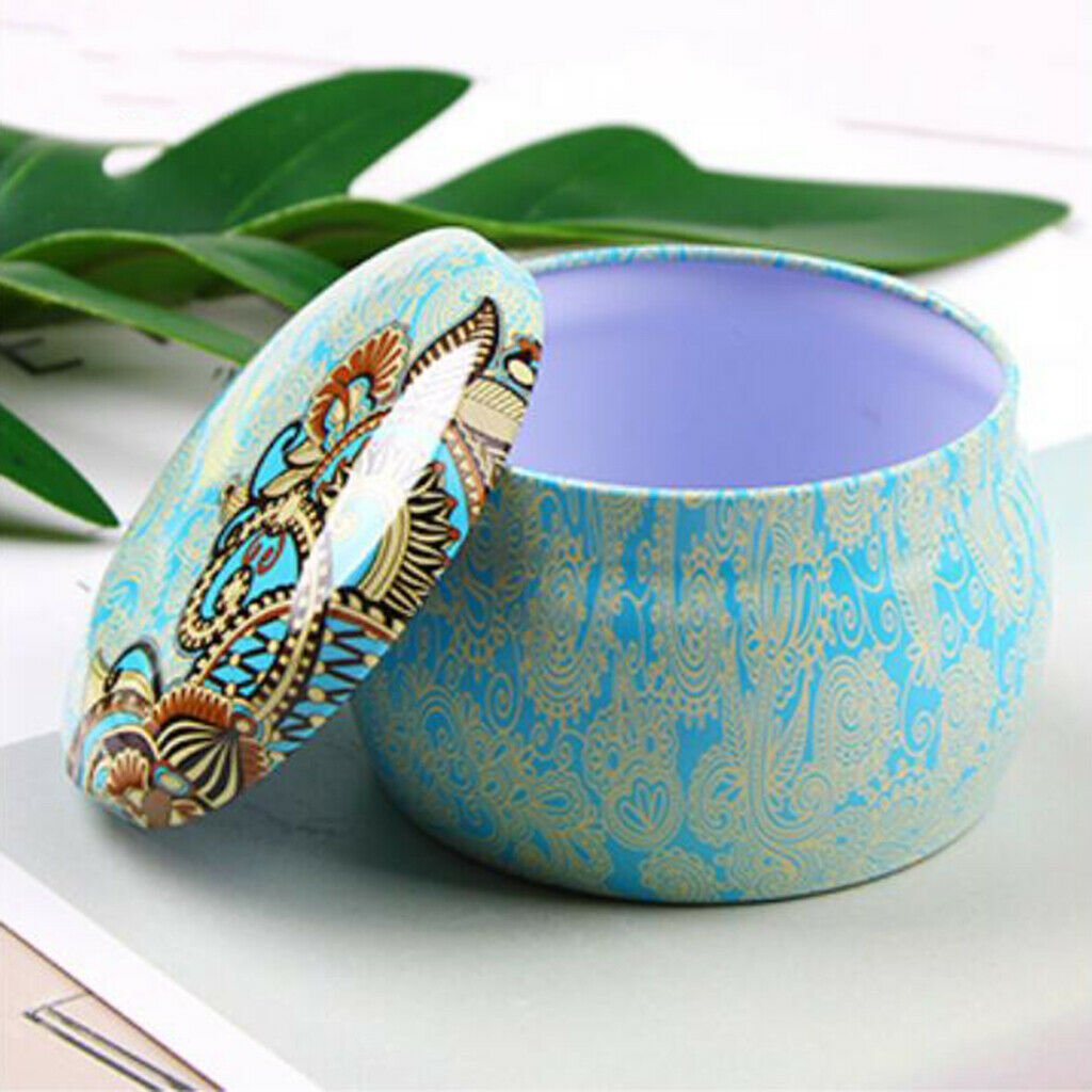 2x Decorative Sugar Bowl Tinplate Kitchen Accessory Storage Box