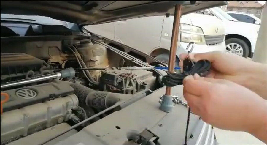 Aluminum Alloy Stretchable Car Engine Hood Prop Rod 15 to 24 Inch Adjustable