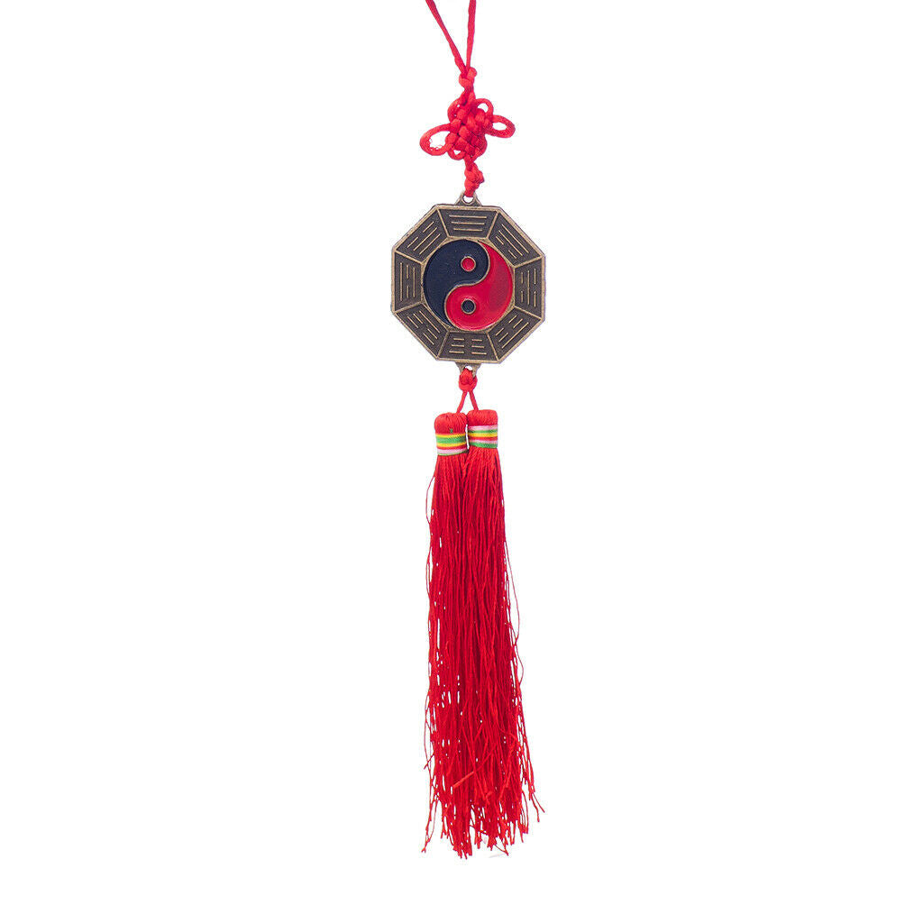 Lots 5 5cm Bagua Mirror Feng Shui Fortune Hanging with Tassel Decoration
