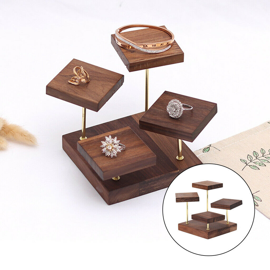 Jewelry Display Stand Tray Four-Layer for Rings Bracelets Pendant Girls