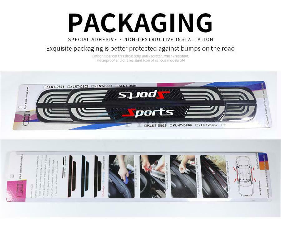 4PCS Universal Car Door Scuff Sill Cover Panel Step Anti-Scratch Protect Covers
