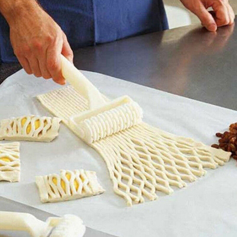 Baking Tool Cookie Pie Pizza Bread Pastry Lattice Roller Cutter Plasti.l8