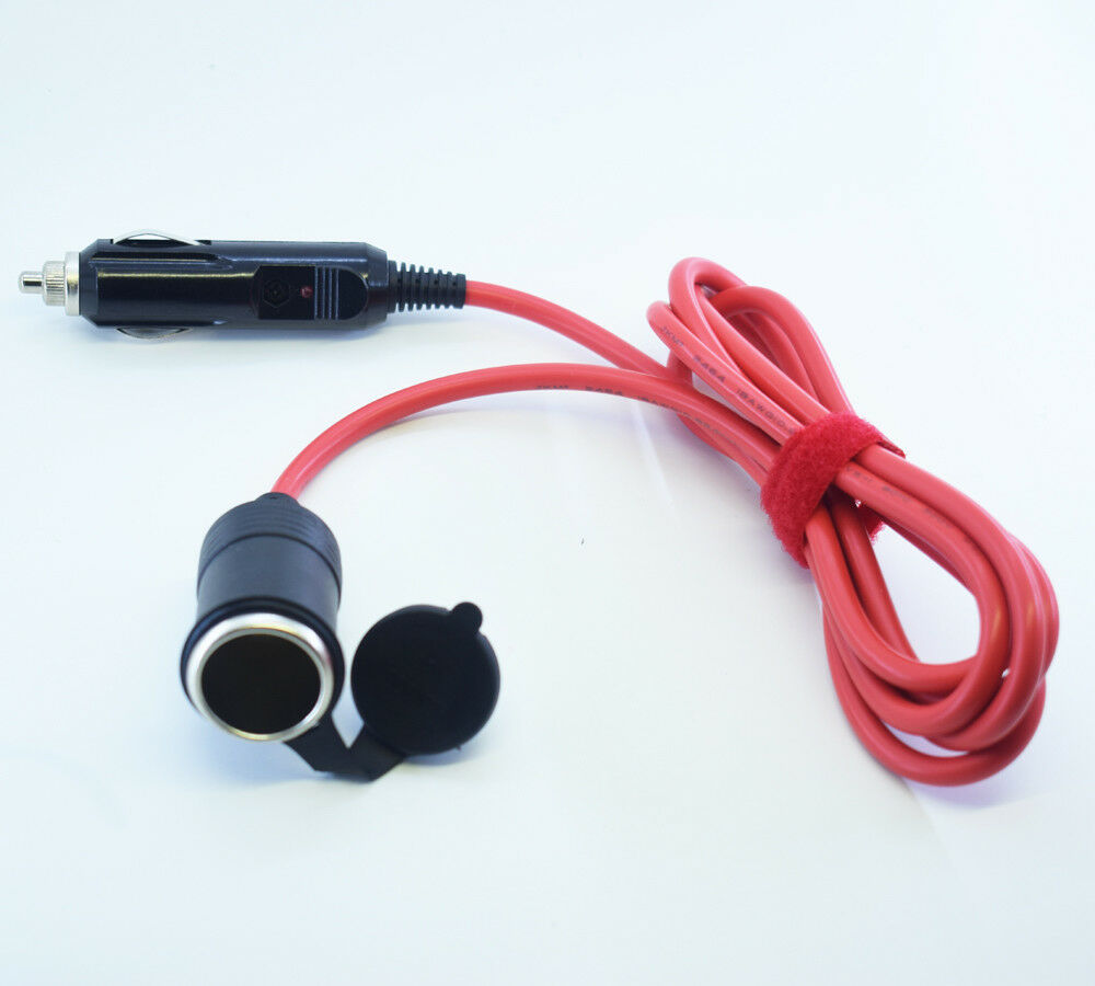 1pc Red 1.8M 18AWG 12V Car Cigarette Lighter Male to Female Extension Cable