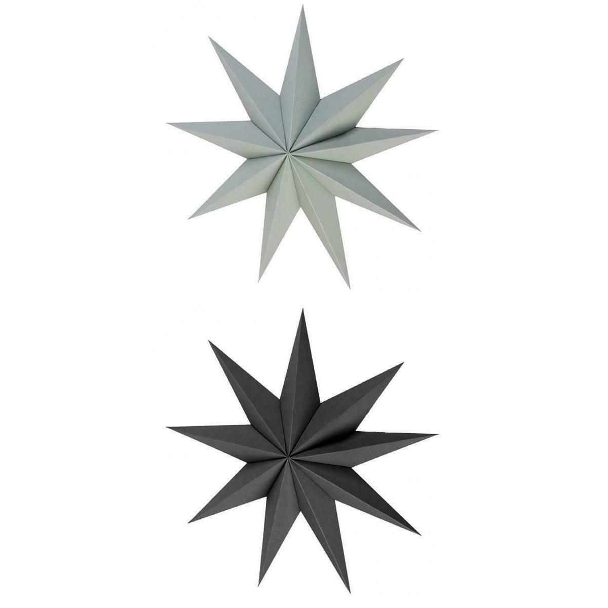 2 Pieces Paper Star Hanging Christmas Lantern Home Party Decoration DIY Craft