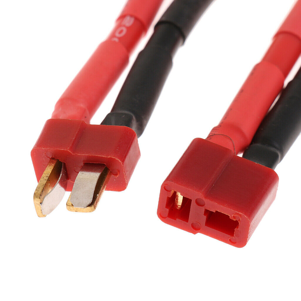 2pcs XT60 to T Connector Male/Female Adapter for RC Lipo Battery 14AWG