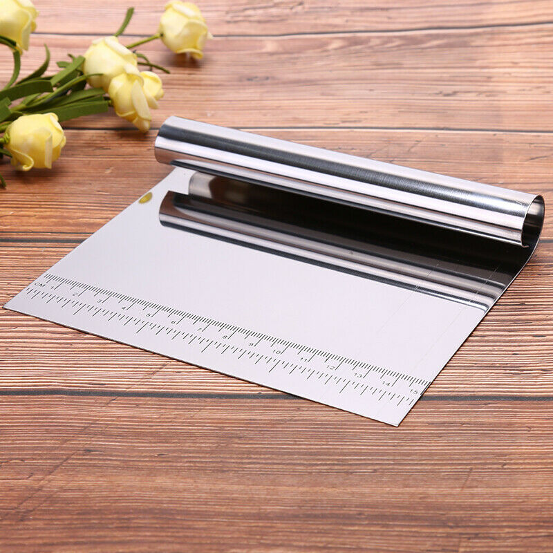 Stainless Steel Pizza Dough Scraper Cutter Kitchen Baking Pastry Cake Spa.l8