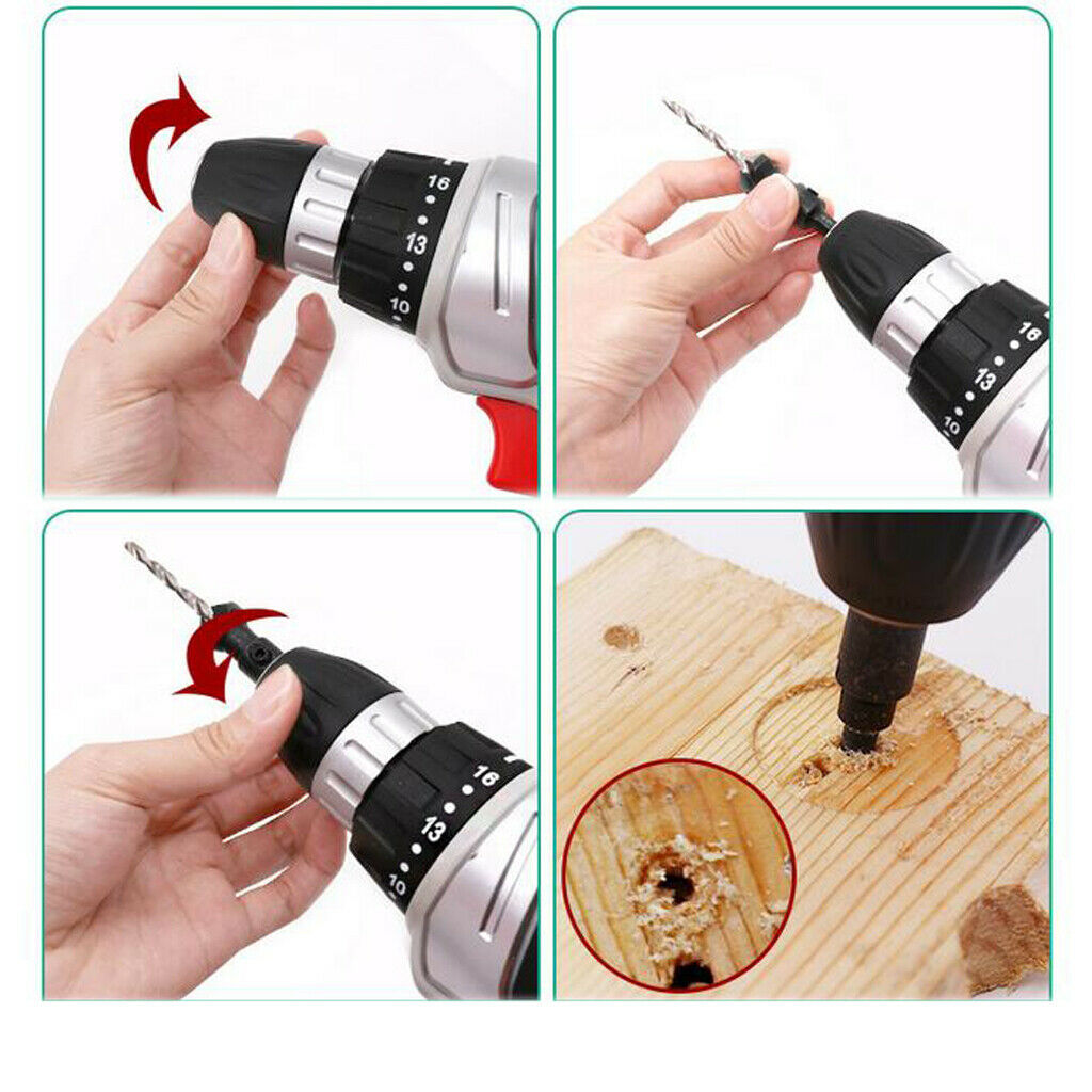 5Pcs HSS Countersink Drill Bit Set 6 8 10 12 14mm Carpentry Tool
