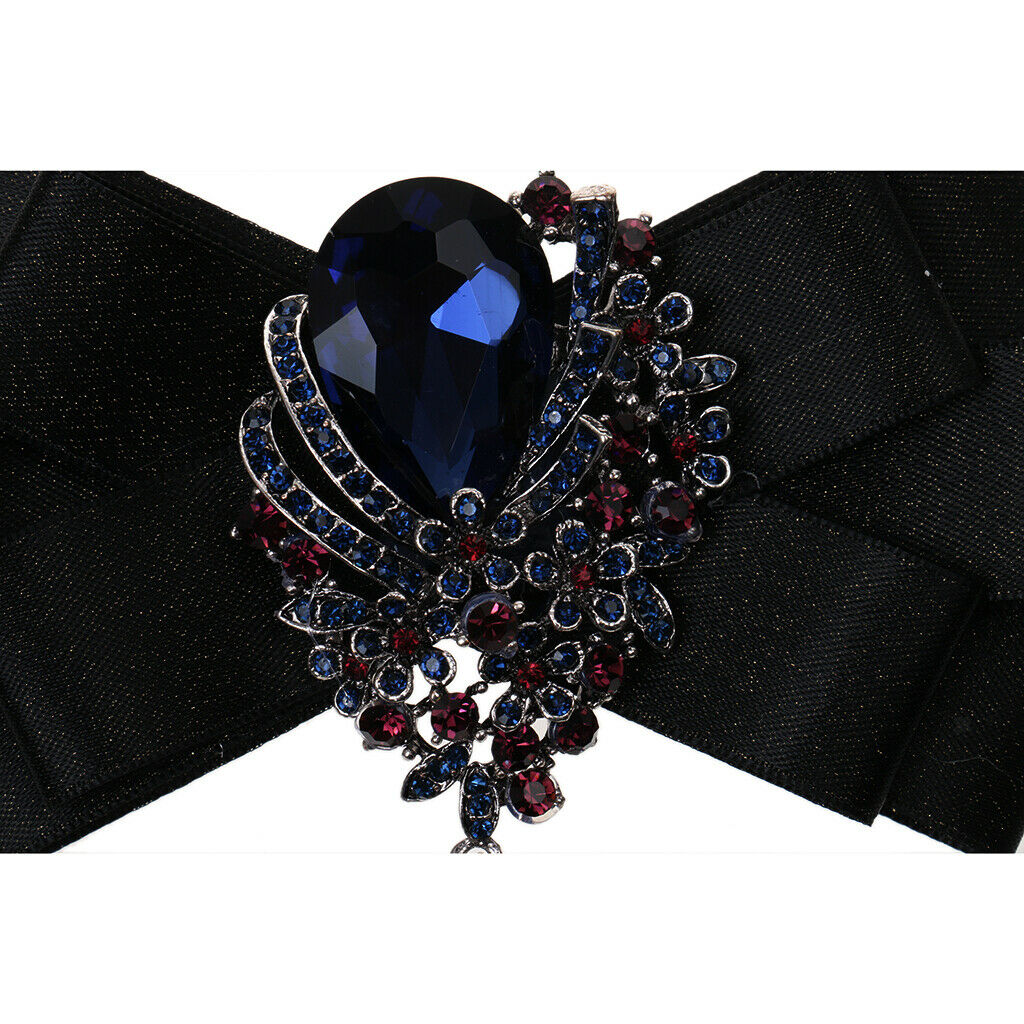 2x Mens Bow Tie Rhinestone Cravat Wedding Accessories Banquet/Party Neckwear