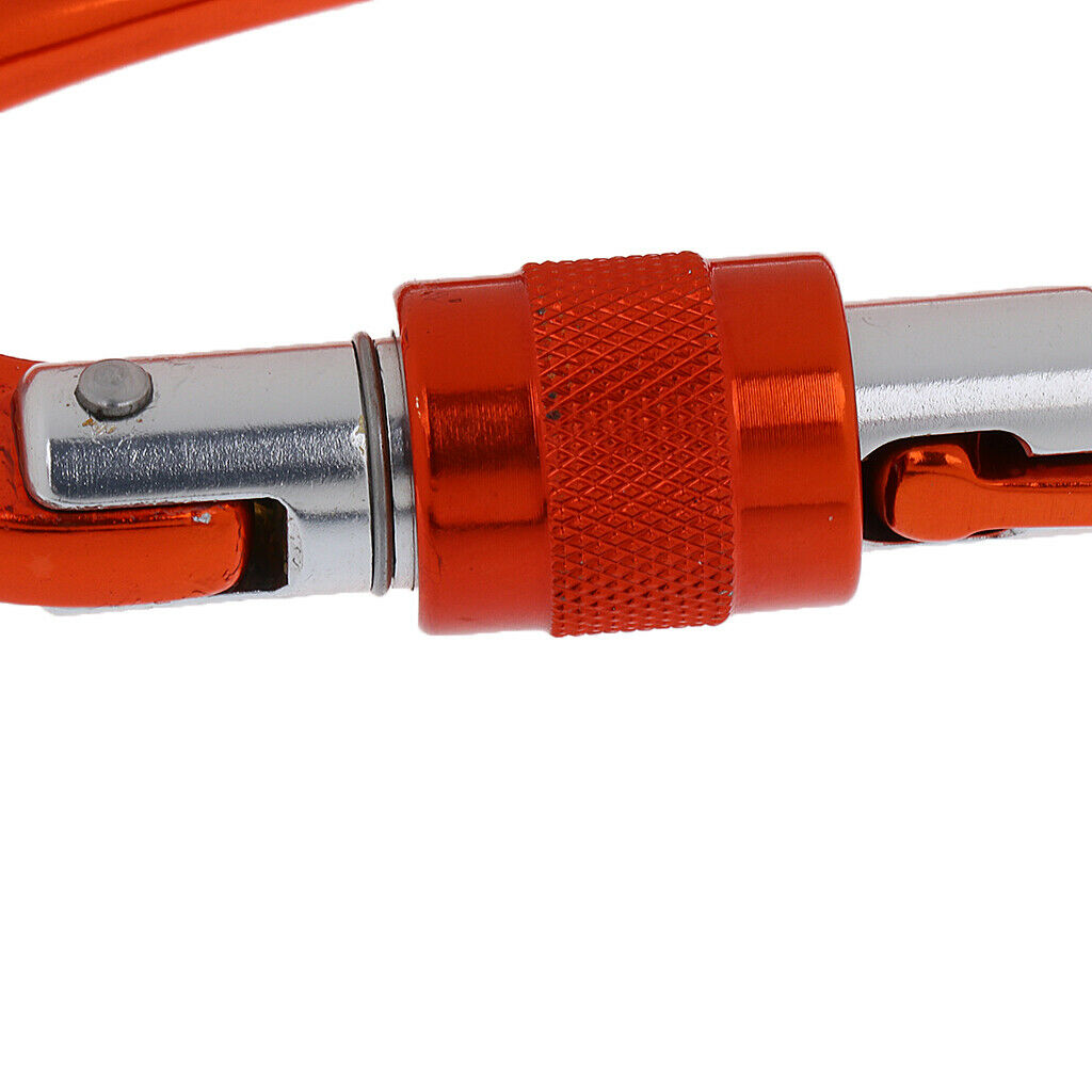 2Pcs 25KN Screw Lock Carabiners Clips Rock Climbing Dog Clip Hammock Hooks