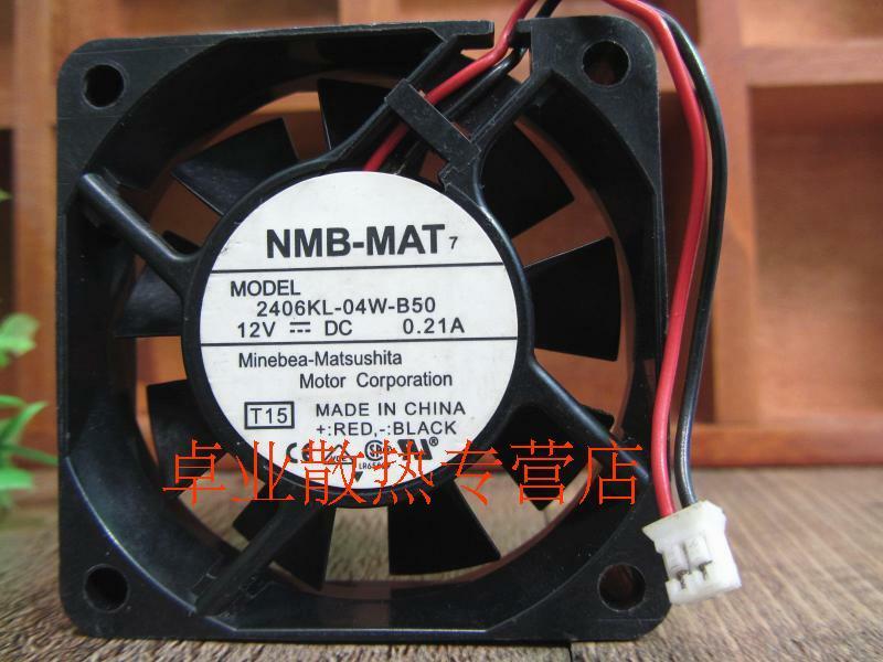 for NMB Minibea 2406KL-04W-B50 60 x 60 x 15mm 12V 0.21A 2-Pin CASE COOLING FAN