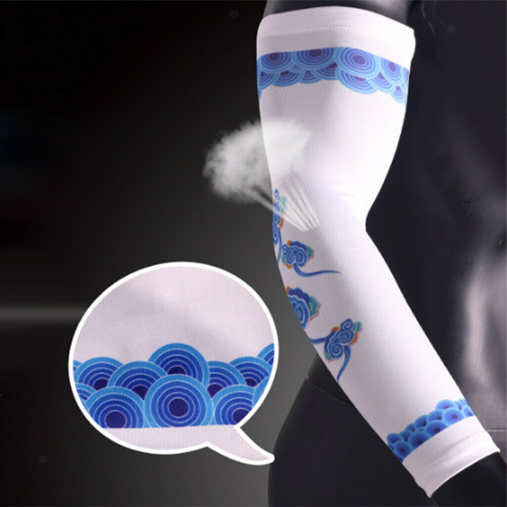 1PCS Breathable Sports Elbow Arm Cycling Basketball Elastic Long Arm Sleeve - M