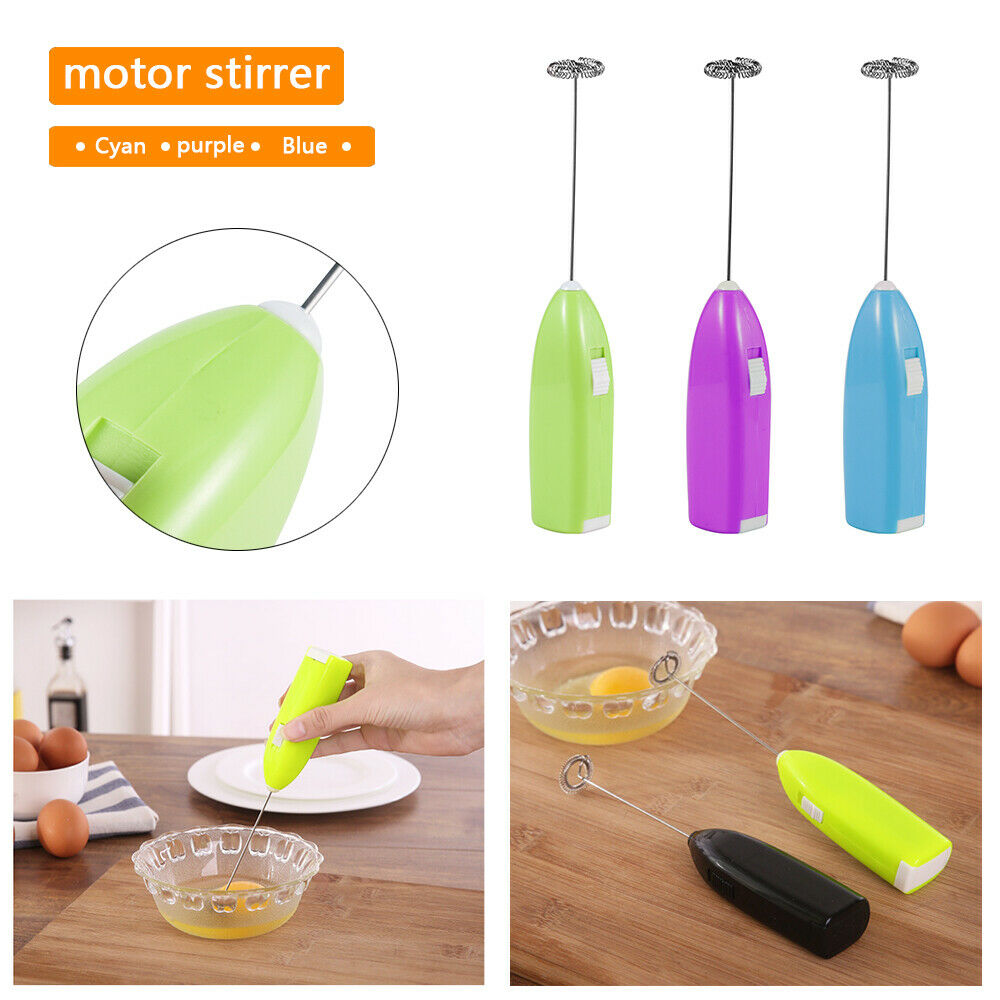 Electric Handle Eggs Beaters Coffee Milk Frother Foamer Whisk Mixer Cooking Tool