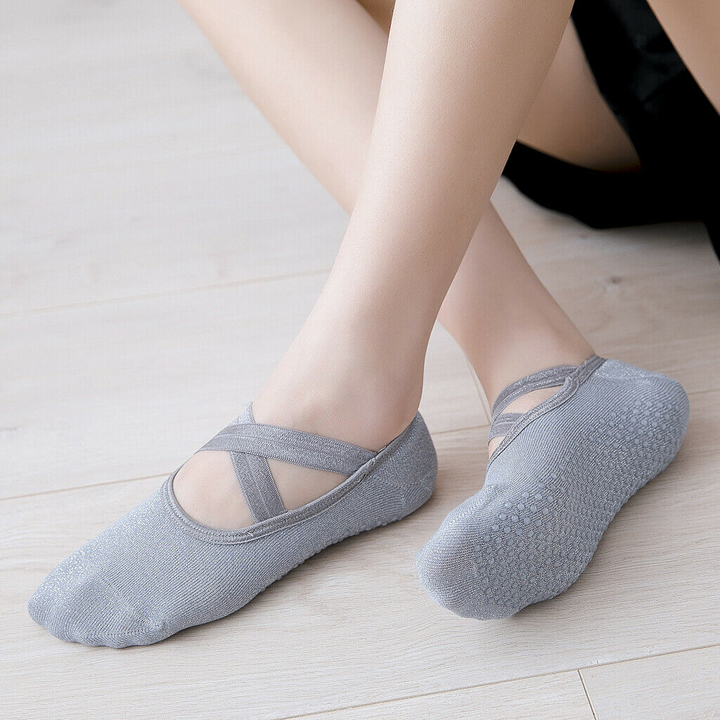 Anti-Slip Soft Women Yoga Socks Pilates Ballet Girls Sock Fitness Black