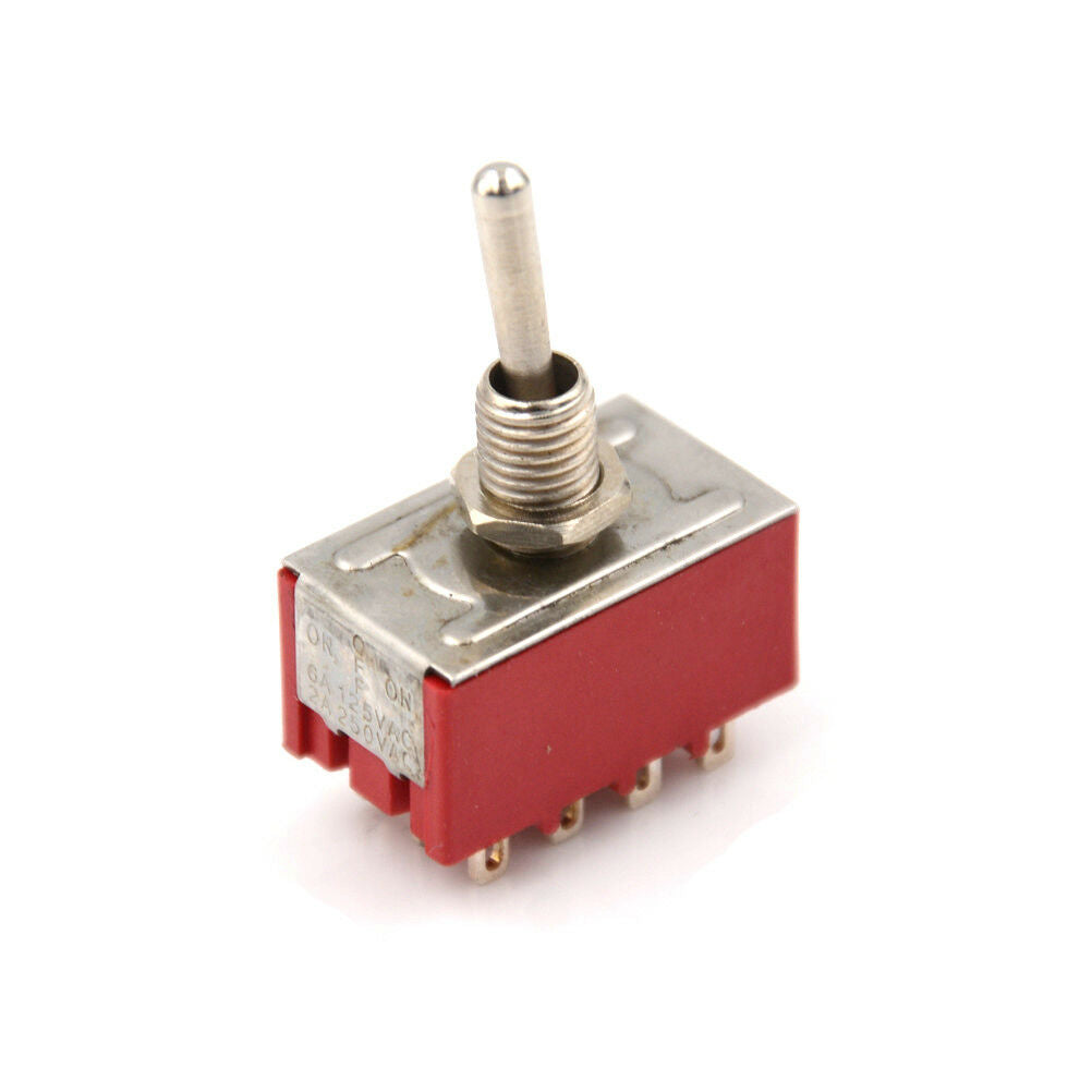 MTS-402 6A/125VAC 2A/250VAC 12 Pin 4PDT ON/ON 2 Position Mini Toggle Switc.l8