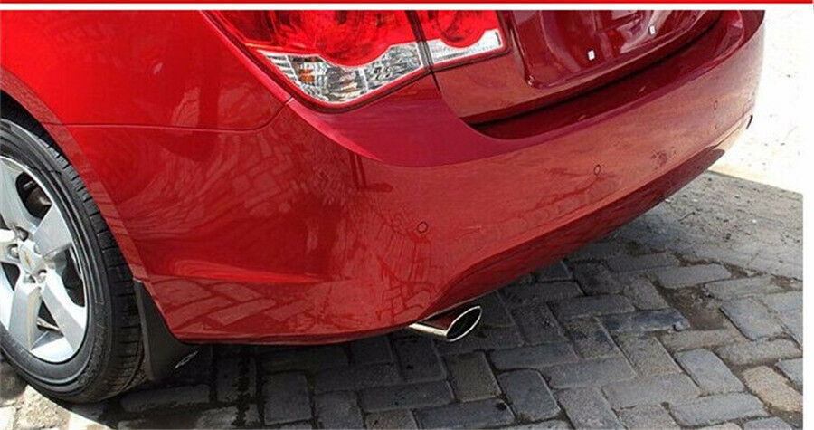 1x Chrome Stainless Steel Car Rear Round Exhaust Pipe Tail Muffler Tip Cover USA