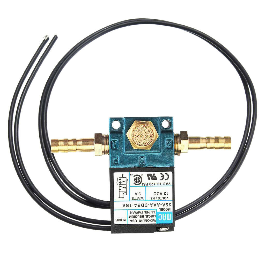 2X 3 Port 12V Electric Boost Control Solenoid Valve for Car Any Seat Turbo