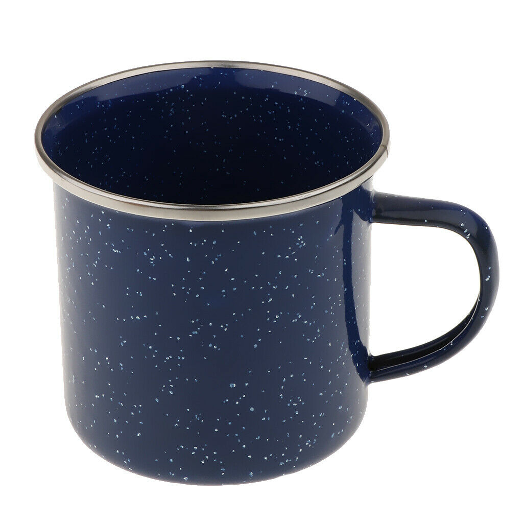 Mug Enamel Mug Camping Hiking Retro Style Goblet Hot Drink Travel Utensil