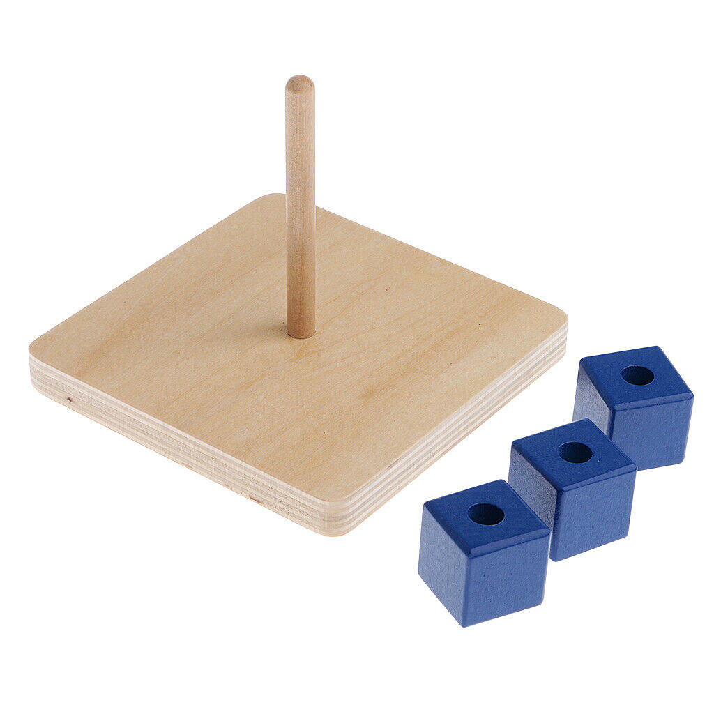 Early Learning Material-Cubes On Vertical Dowel Blocks for Kids Early
