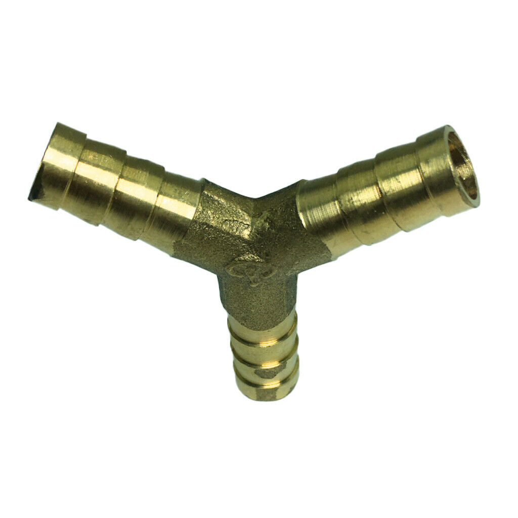 Brass Male Thread Y Shaped Equal Tee Connectors Adapters  10mm