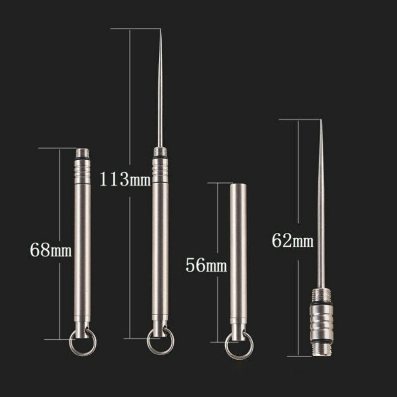 Titanium Outdoor Edc Portable Fruit Fork Multifunctional Toothpick Waterproo SJ