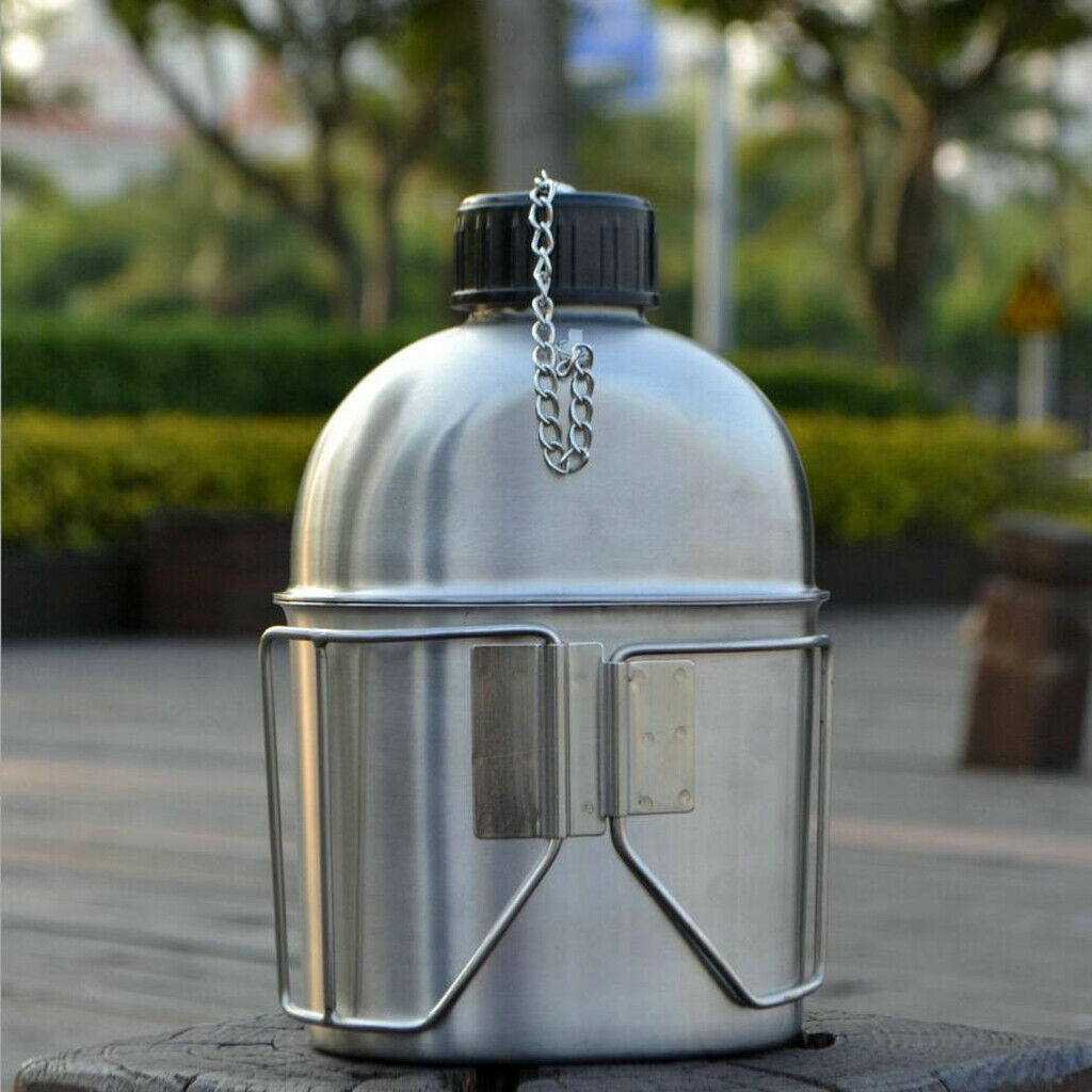 Stainless Steel Canteen Cup Set Outdoor Camping Kettle for Hiking