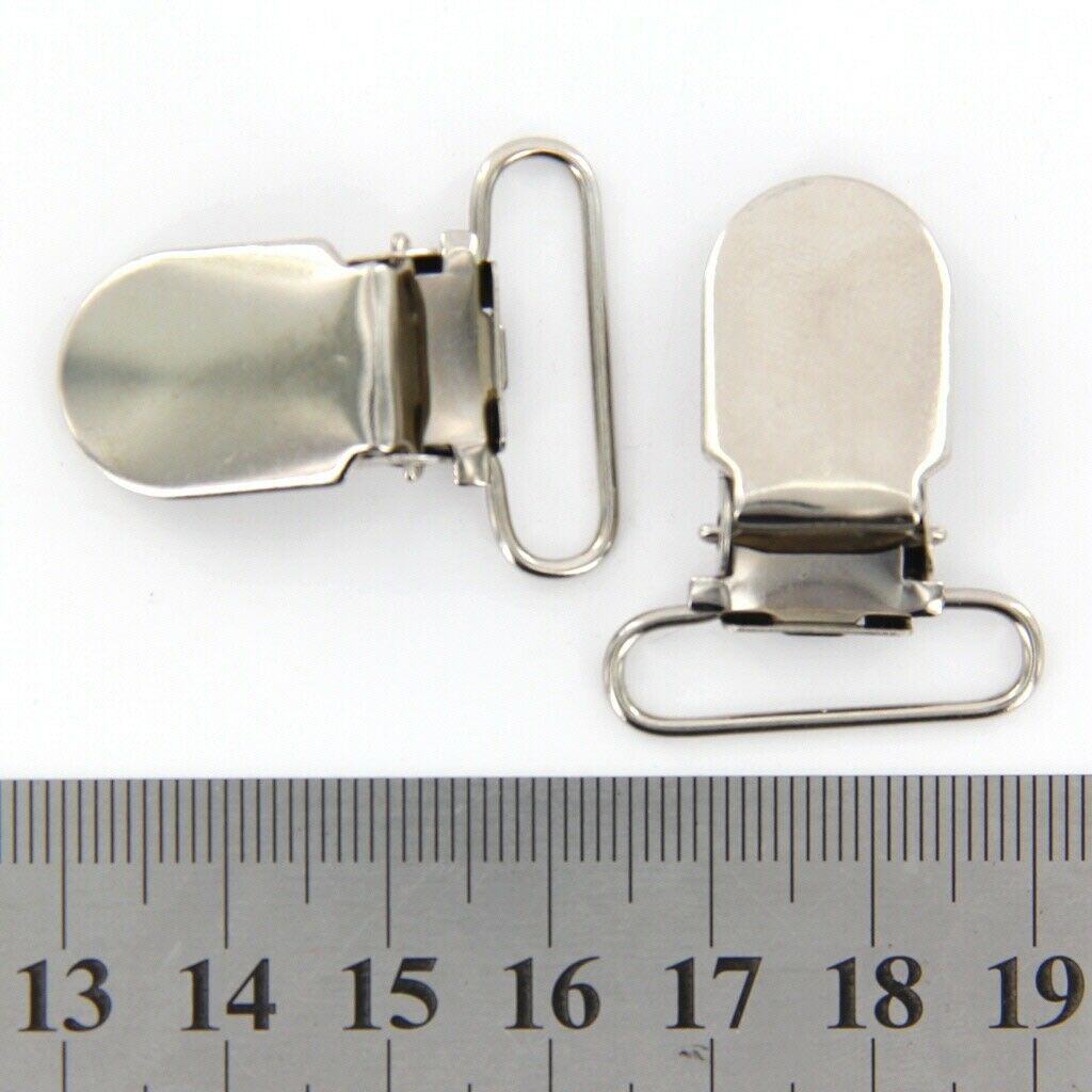 4x 20pcs 11mm 16mm 20mm 25mm Metal Hook Suspender Pacifier Holder Clips