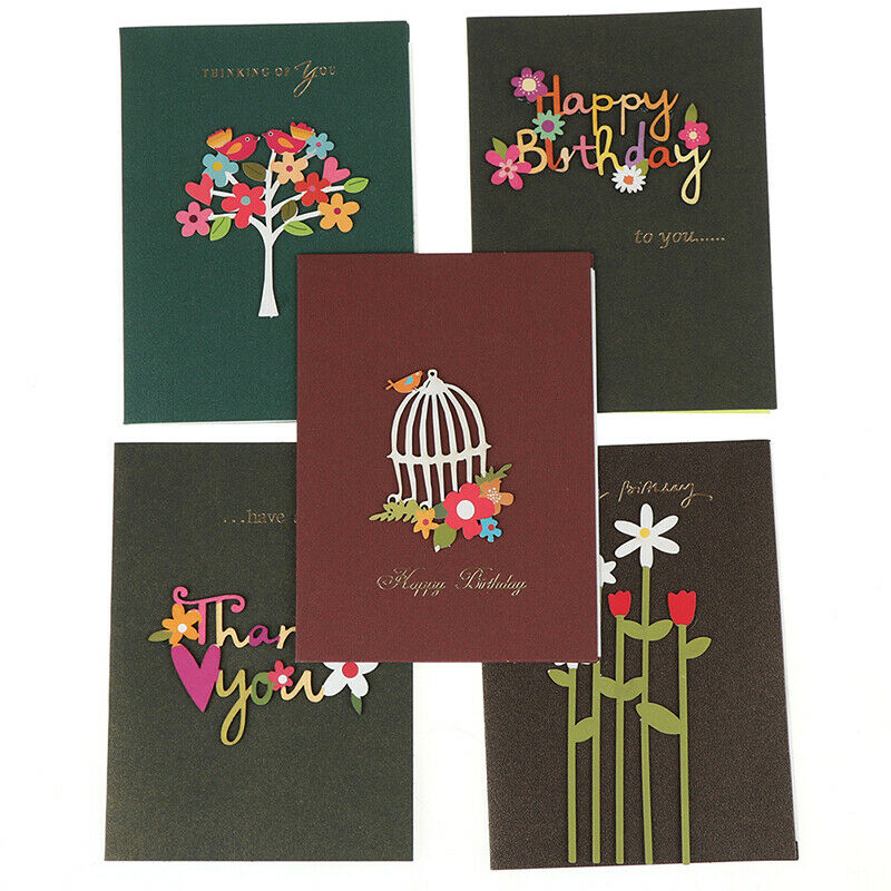 1pc Handmade Thank You Card Cute Happy Birthday Christmas Greeting Ca.l8