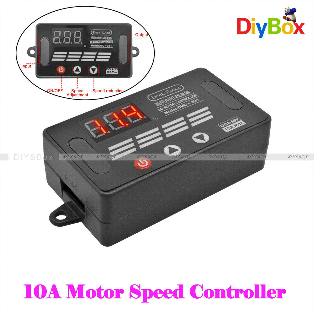 Digital LED Display 8-55V Max 10A PWM DC Motor Speed Regulator Power Controller
