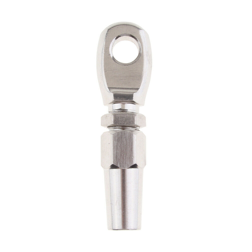 1 Pair 6mm Wire Cable Rope Eye Rigging Terminal Swageless DIY Fittings