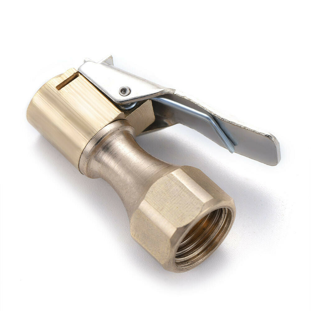 2 Pcs Air Chuck,Heavy Duty Open Flow Lock On Tire Chuck &Clip for Inflator Gauge