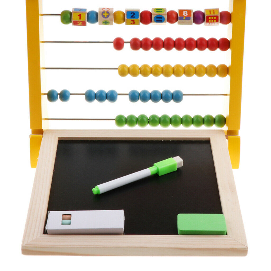 Abacus Learning Alphabet Math Number Toys, Magnetic Wooden Drawing Writing Board
