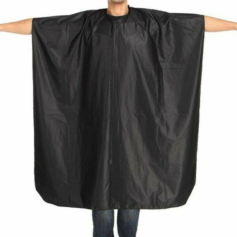 1 Size Fit All Black Barber Hair Cutting Cape Style Shampoo Spa Salon Equipment~