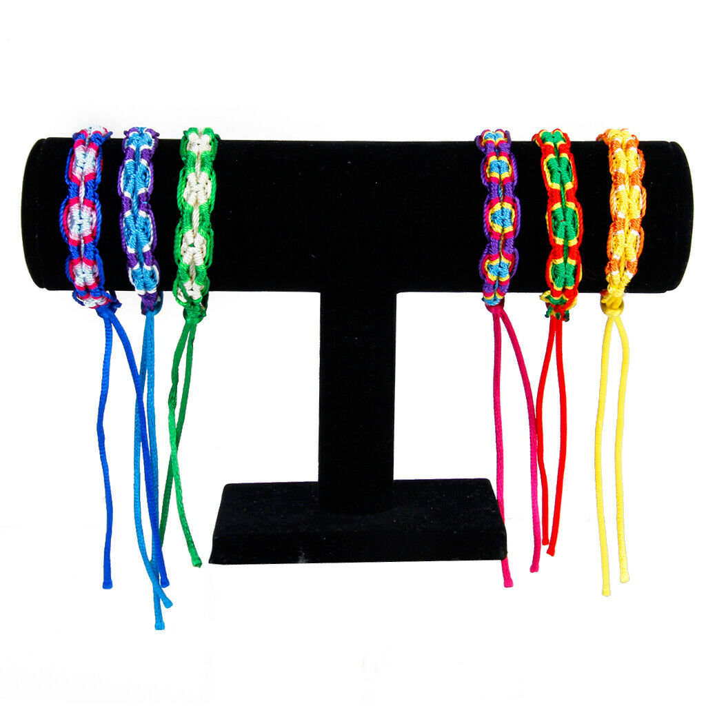6 lucky woven braided friendship bracelets cuff bracelet