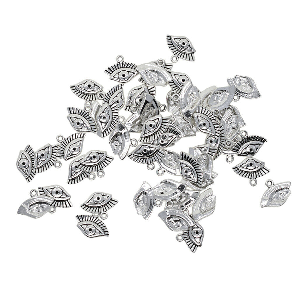 50x Bail Charms The Eye Of Horus Necklace Pendants Earring Findings Dangles