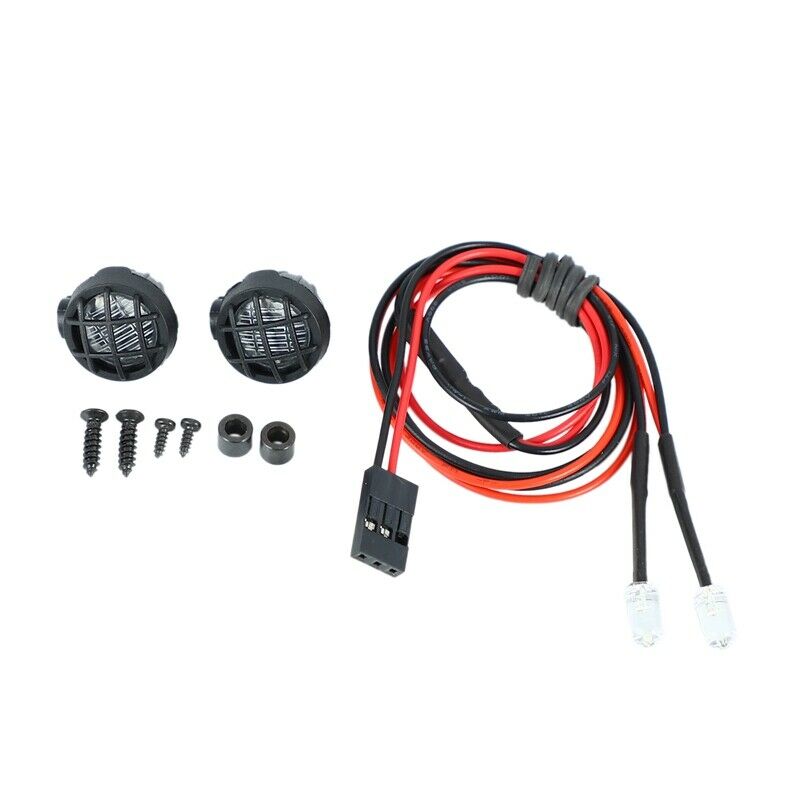 2Pcs LED Round White Light with Lampshade Kit for 1/10 RC Simulation Climbing I1