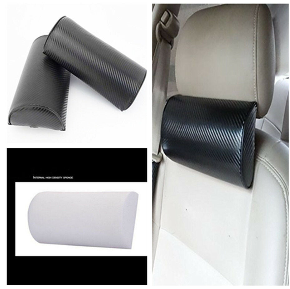 2pcs Car Rest Cushion Seat Headrest Rest Pillow Neck Pillow Travel Accessories