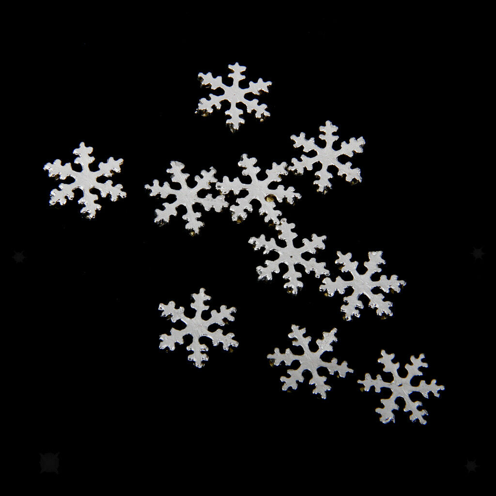10x Flat Button Snowflake Hairclip Hairpin Decor Crystal Button 14x14mm