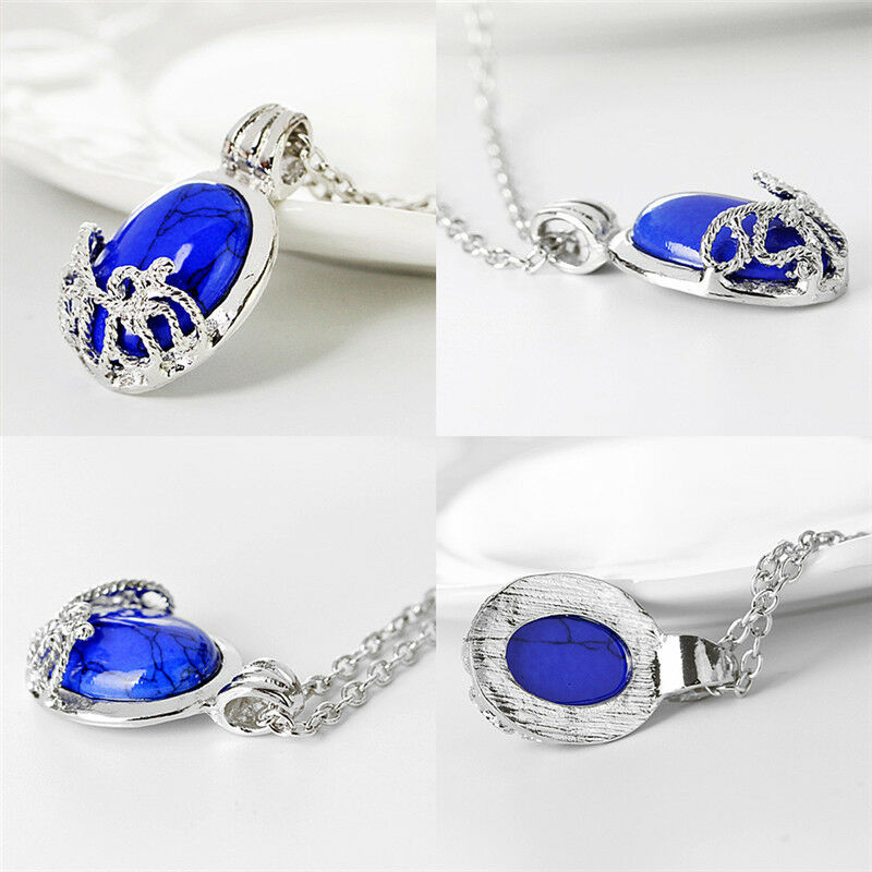 Film The Vampire Diaries Katherine Anti-sunlight Lapis Lazuli Pendant Neck.l8