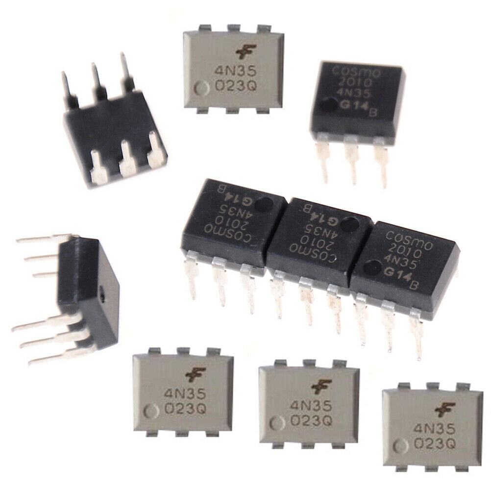 10Pcs 4N35 FSC Optocouplers Phototransistor 30V DIP6 ICBDD