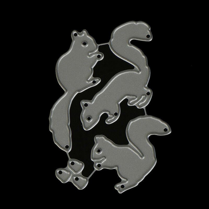 Christmas Squirrel nuts Set Cutting Dies For Scrapbooking Card Craft Deco.l8